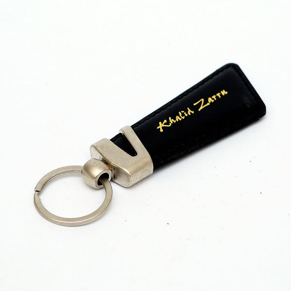 Black Leather Z-Keychain