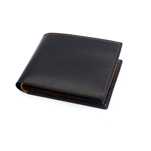 Black Mustard Cowhide Leather Wallet