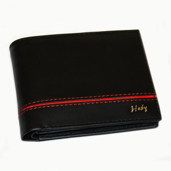 Black red piping Wallet