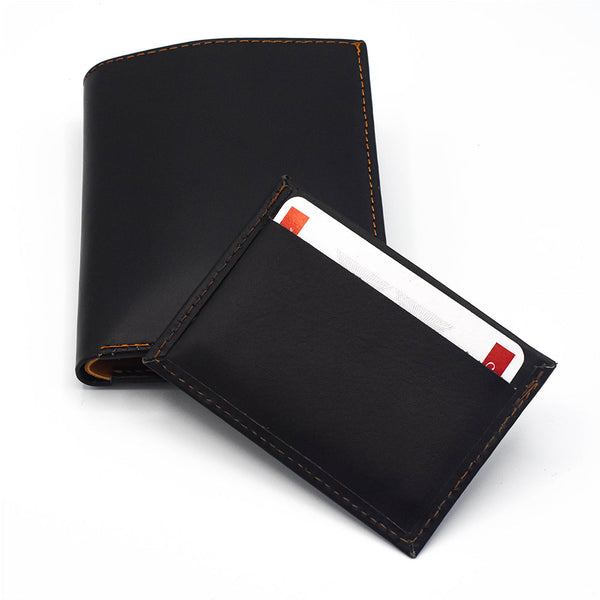 Black Leather BiFold Wallet