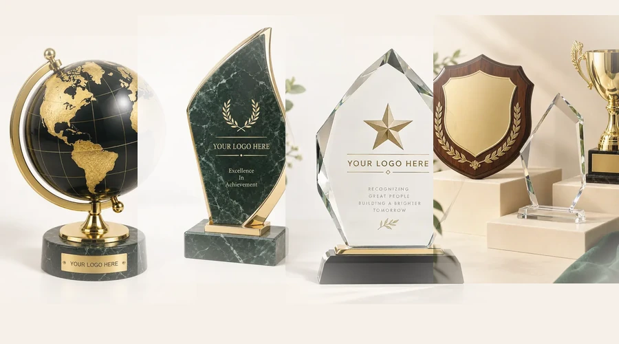 Multiple customized products in the Awards, Shields & Souvenirs category