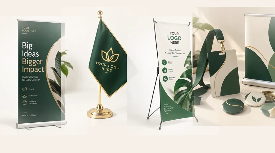 Multiple customized products in the Events & Signage category