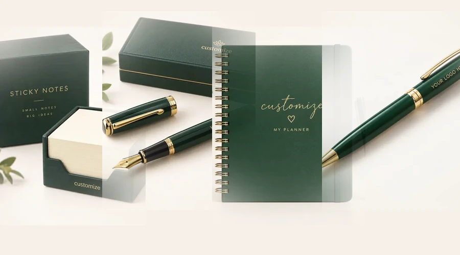 Multiple customized products in the Stationery category