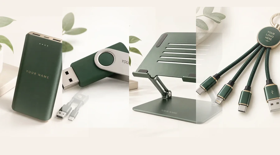 Multiple customized products in the Tech Accessories category