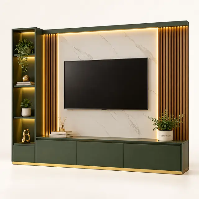 Custom branded media wall