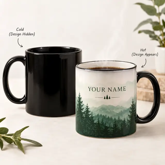 Custom colour-changing mug