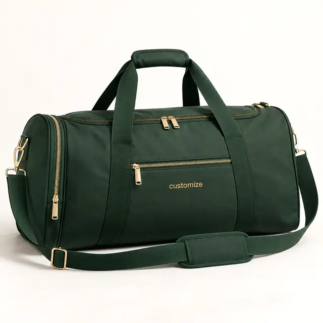 Custom Duffel Bag in Forest Green