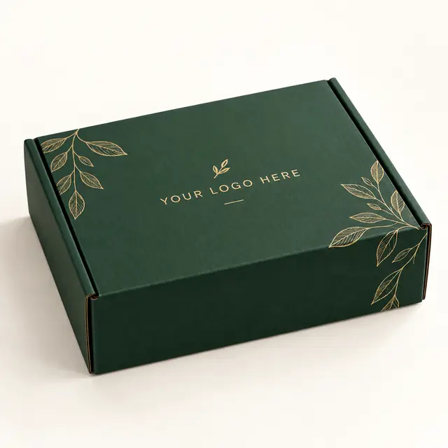 Custom forest green mailer box