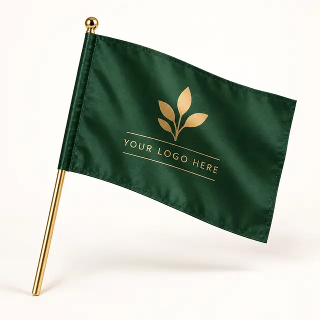 Custom handheld flags with logo