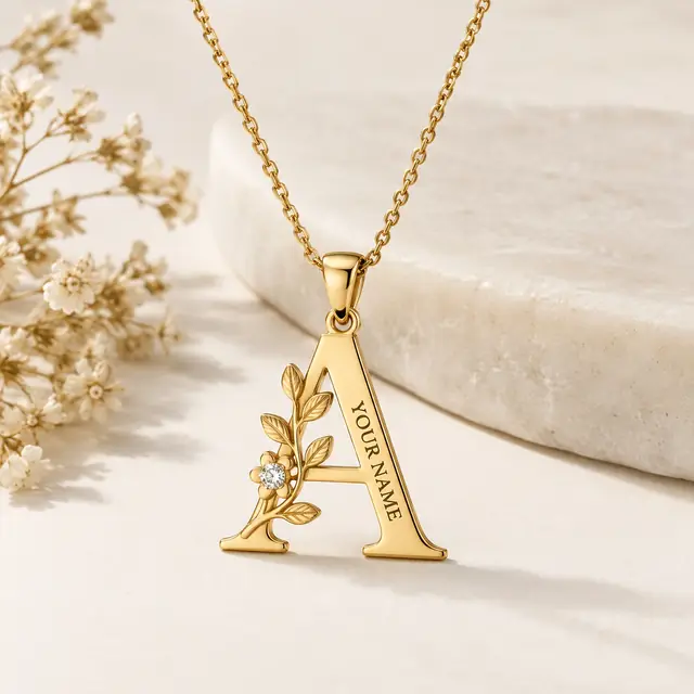 Custom initial pendant