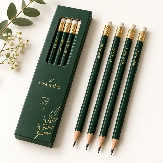 Custom Wooden Pencil Set