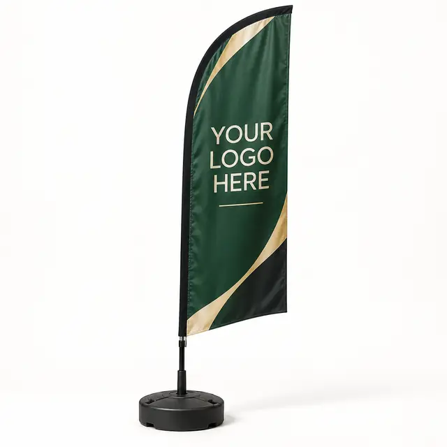 Customizable feather flag display