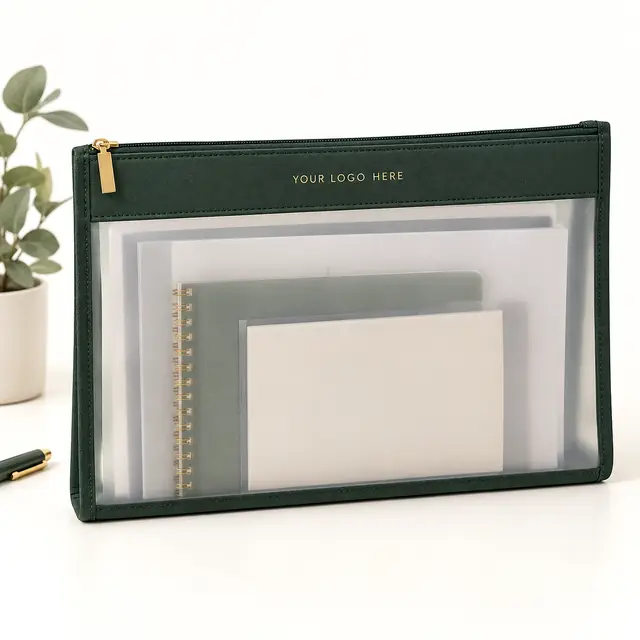 Customizable Zipper Document Pouch