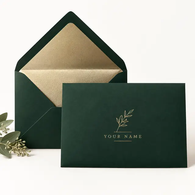 Elegant custom envelope mockup