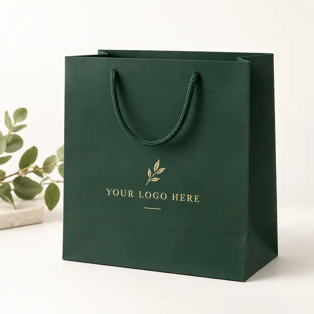 Elegant custom paper shopping bags