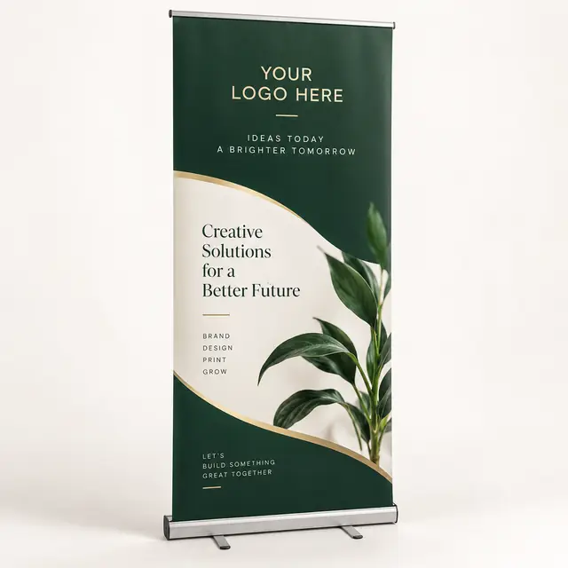 Elegant custom roll-up standee