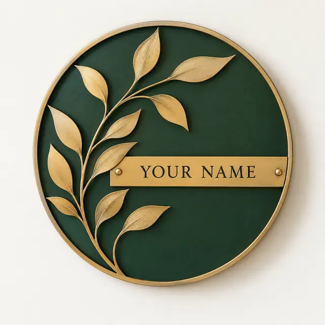 Elegant custom wall plaque