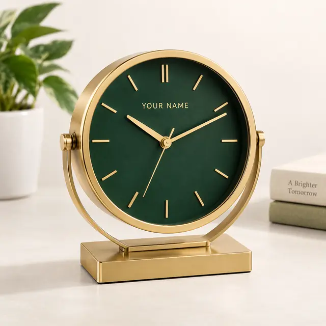Elegant customizable desk clock