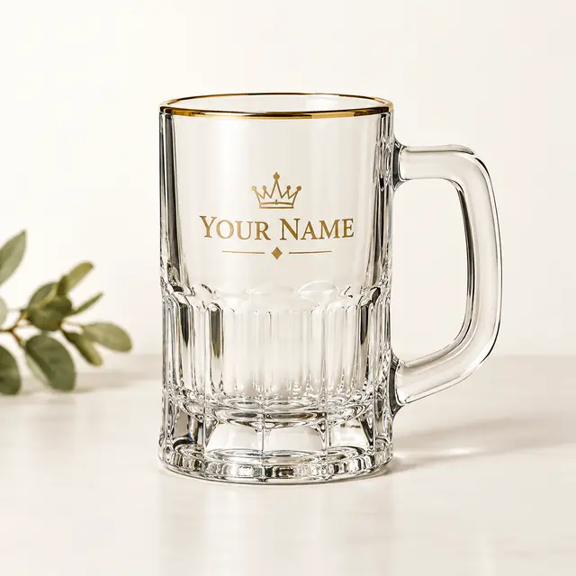 Elegant customized glass tankards