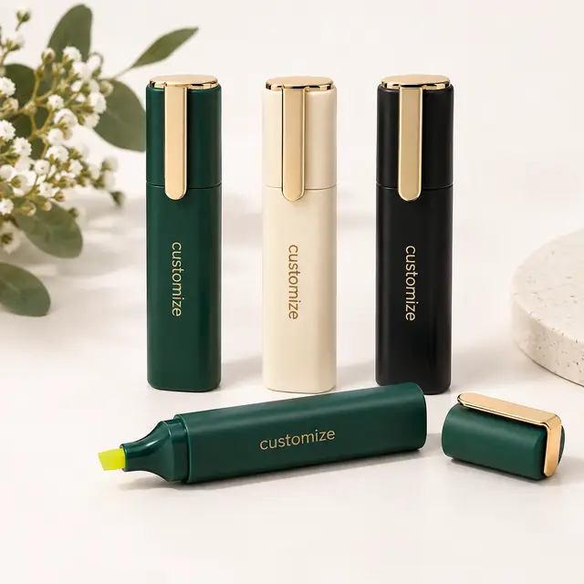 Elegant forest green highlighter set