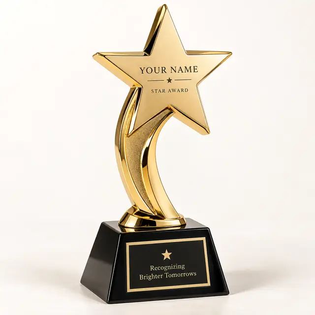Elegant gold star award