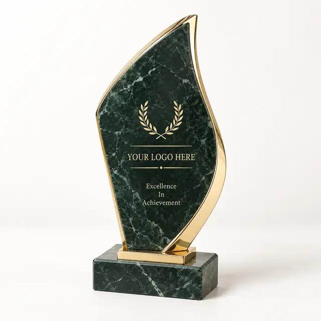 Elegant Marble Awards with Custom Engraving