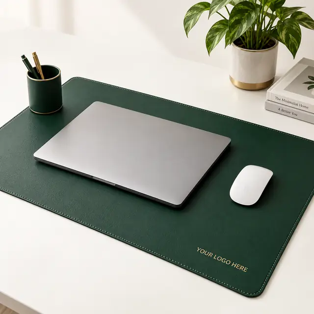 Forest green custom desk mat