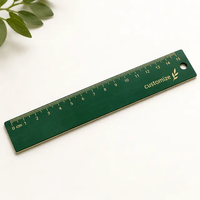 Forest Green Custom Logo Ruler