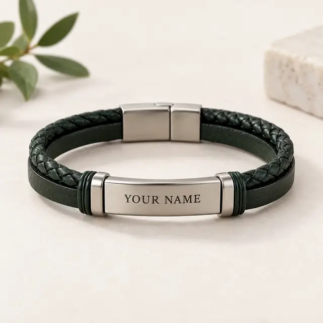 Personalized leather bracelets