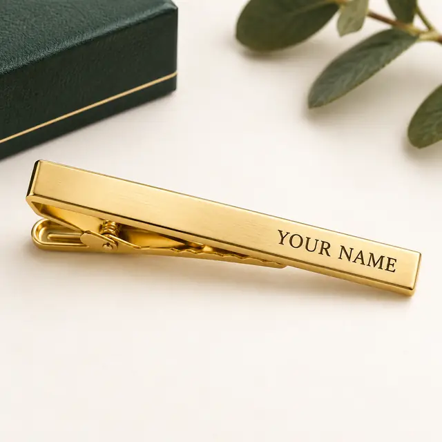 Personalized Tie Clips with Custom Engraving